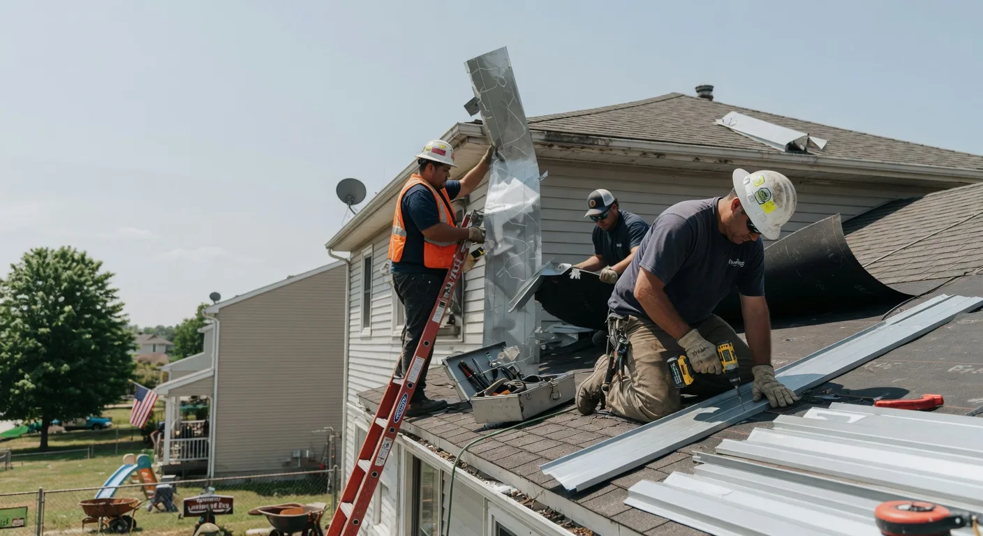 Storm Damage Metal Roof Repair in Lost Springs, KS